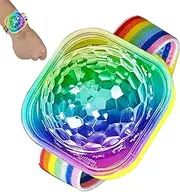 Fravsiu Light Up Bracelet - Disco Ball Light Wristband - LED Lamp Bracelets with Suction Cup Portable Wearable for Car Decor Dance Club Party Use