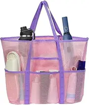 [Generic] Mesh Beach Bag - Quick Drying Large Mesh Swim Bag - Foldable Portable Gym Bags for Toys Towels Water Bottles Sunglasses