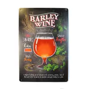 2x Tin Sign Barley Wine Spr8-22 Sprint Drink Bar Whisky Rustic Look