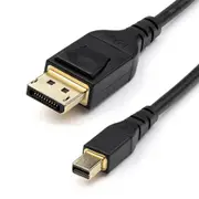 StarTech.com DP14MDPMM2MB 8K 60Hz - HBR3 - HDR Mini DP to DisplayPort Cable - 2m (6ft) - Black DP 1.4 - Ultra HD 4K 120Hz - Mini DP to DP [DP14MDPMM2MB]