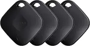 [Yipoyilo] Air Tracker Tag, Smart Key Finder Compatible with Apple Find My (iOS Only), 4 Lanyards, Replaceable Battery, Tracker Item Locator for Bag Key Wallets, 4 Pack Black