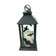 Halloween LED Decorative Flickering Candle Lantern Battery Operated Lamp W/ Bats