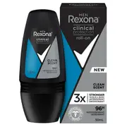Rexona Men Clinical Protection Antiperspirant Deodorant Roll On - Clean Scent