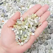 OUPENG Succulent and Cactus Bonsai DIY Rocks, Jade Bean Pebbles, Natural Decorative Polished Stones Vase Fillers Gravel for Plants，Terrarium, Fairy Gardening, Indoor Outdoor Decor Ornamental Stones.