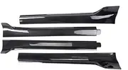 Car Side Skirts Body Kit Compatible for Tesla Model 3.4Pcs Side Skirts Extension Rocker Panels Lip Splitters Spoiler Bumper Side Skirts Kit CoverCar Accessories(Matte Carbon Fiber)