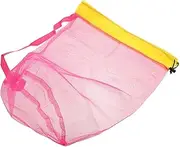 [COMPUKAS] Beach Mesh Bag for Shells Durable Lightweight Drawstring Bag Stylish Beach Storage for Travel Picnics