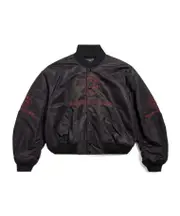 Men's Lion Club Varsity Jacket in Black black