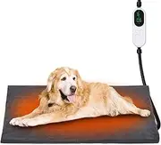 Papettly Pet Heating Pad for Cat Dog - 30-55℃ Adjustable Temperature Kitten Puppy Heat Pad with 13 Timer Setting (1-12H Always On), Waterproof Dog Cat Heat Mat with 2m/6ft Chew Resistant Cord, 18”x27”