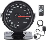 BGBLKLGPPN 60mm Tinted 17 Color Car Auto OBD2 Turbo Boost Pressure Gauge Meter Touch Change Color Display Racing Car Accessories 10V-15V Boost Gauge(Voltage Gauge)