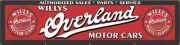 WILLYS OVERLAND MOTOR CARS DEALER LETTER SIGN REMAKE BANNER GARAGE ART XXL SIZES