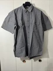 Cabelas Men’s Plaid Flannel Short Sleeve Button Up Shirt Size X-Large Tall