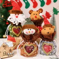 在飛比找樂天市場購物網優惠-可愛立體圣誕節蘋果袋可視禮物袋平安夜禮盒手提糖果袋子創意兒童