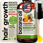 Batana Oil for Hair Care - 100% Pure, Organic, Cold-Pressed, Unrefined Batana from Honduras by Dr. Sebi - Natural, Vegan for Strong Roots and Thick - Hair Oil