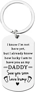 [YALLNASL] New Dad Fathers Day Presents Keychain for Dad To Be Gifts for Expecting Dad Pregnancy Announcement Gifts for Daddy Dad Baby Shower Gifts Keychains