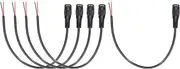uxcell 5pcs DC Power Pigtails Cable, 3.5mm x 1.35mm Female Barrel Plug Connector to Bare Wire Open End 25cm for PC Laptop Toys Cellphone Electronic Devices