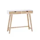 Modern Furniture ARSENIO Console Table 90cm - Natural & White