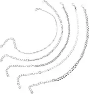 VALICLUD 5pcs Women Metal Anklet Decor Beach Ankle Bracelet Fashion Style String Bracelet for Girls