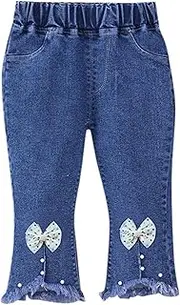 [Generic] Fashion Pants for Grils Straight Leg Leisure Style Trendy Comfortable Loose Casual Comfy Fashion Toddler Trousers
