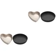 2pcs Metal Baking Pan Egg Tart Tray Muffin Baking Pan Muffin Baking Cups