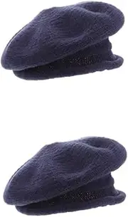 [BESPORTBLE] Pcs Beret Hats Women Girls Handmade Knitted Beret Wide Brim Korean Style Warm Cap