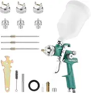 HVLP Spray Gun Kit Automotive Paint Gun with 1.4/1.7/2.0mm Nozzles,Air Spray Gun with 600cc Capacity Cup Professional Sprayer for Car Primer,Varnish and Top Coat,Furniture Surface