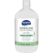 Redwin Sorbolene Sensitive Handwash Dual Action Value Pack 1L