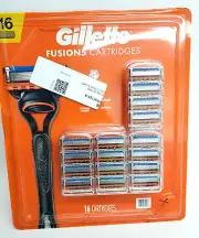 16 Gillette Fusion5 Mens 5Blade Razor Refill Cartridges Fits All Fusion5 Handles