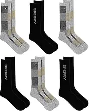 Sperry Men's Comfort Light Wool Boot Crew-2 Pair Pack-Arch Support and Reinforced Heel-Toe