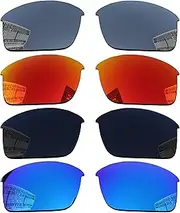 [Acefrog] 1.8MM Polarized Replacement Lenses for Oakley Bottlecap Sunglasses, Upgraded Material, Polycarbonate 4 Pairs Pitch Black + Star Silver + Winter Sky + Jaffa Orange