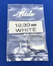 Mido 19.30 White Watch Crystal With Tension Ring Waterproof. Sealed. 03-50 L