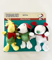 PEANUTS Holiday 3-Pack Fetch For Pets Toy Gift - NEW
