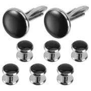 8 Pcs Business Accessories Dress Shirt Tuxedo Button Set Dad Cuff Links Men for