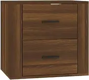 Wall-Mounted Bedside Cabinet | Engineered Wood Storage Cabinet for Bedroom | Space-Saving Solution | Brown Oak Finish 50x36x47 cm