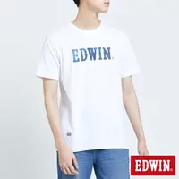 在飛比找momo購物網優惠-【EDWIN】男裝 牛仔LOGO短袖T恤(白色)