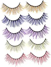 AUTSUPPL Lashes Alternative Lashes Handmade False Eyelashes Look for Evening Fashion Random Color