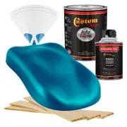 HOT ROD FLATZ Teal Green Metallic Quart Kit URETHANE Flat Auto Car Paint Kit