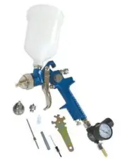 2 IN1 HVLP AIR SPRAY PAINT PRIMER GUN 1.4 & 2.0 NOZZLE +1 Oil Water Separator