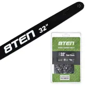 8TEN 32" Chainsaw Guide Bar & Chain .063 3/8 105DL for Stihl 066 039 36RSLF105