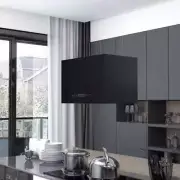 NNEVL Hanging Island Range Hood Touch Sensor LCD 55 cm Powder-coated Steel