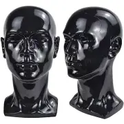 Ba Sha PVC Mannequin Head Black Male Manikin Dummy Stand Model Display Hat Scarf
