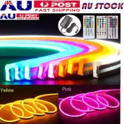 RGB LED Neon Flex Strip Lights Wifi Smart Bluetooth APP Control Outdoor AU Plug