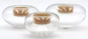 Set of 3 Unused PARTYLITE Glass Bubble Floater Tealight Candle Holders P7238 NOS