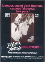 Modern French FILM POSTER Postcard: LIASON FATALE (Michael Douglas)