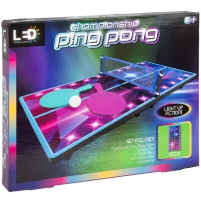 LED Championship Ping Pong Light Up Table Top Ping Pong for Family Fun