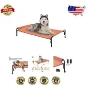 Cooling Elevated Dog Cot with Headrest – Portable Bed for Outdoor Adventures