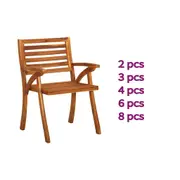 2/3x Solid Acacia Wood Garden Chairs Wooden Outdoor Home Furniture vidaXL