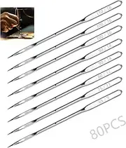 80pcs Sewing Machine Needles, Universal Heavy Duty Needles for Sewing 6 Sizes - 65/9 75/11 80/12 90/14 100/16 110/18, Sewing Needles for Singer, Brother, Janome, Varmax Sewing Machine Accessories