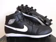 Nike Air Jordan 1 Retro Mcs Black-White Baseball Cleats" Sz 11 [AV5354-011]