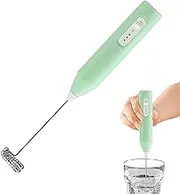 Milk Frother - Electric Coffee Mixer, Stainless Steel | Handheld Latte Whisk, Cappuccino Steamer, Hot Chocolate Blender, Drink Mixer, Portable Milk, Convenience Cleaning, Human Body Engineering