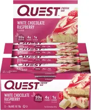 Nutrition White Chocolate Raspberry Protein Bar, High Protein, Low Carb, K